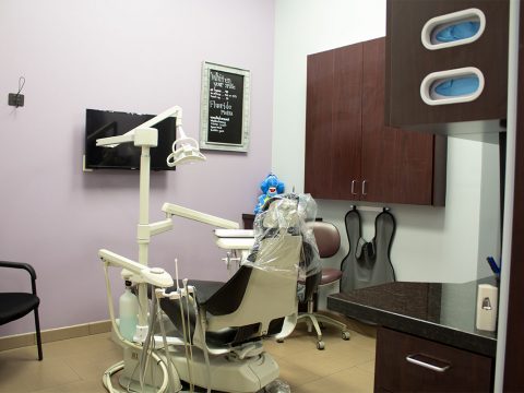 Sleek and high-tech dental chair at Alexander Family Dental